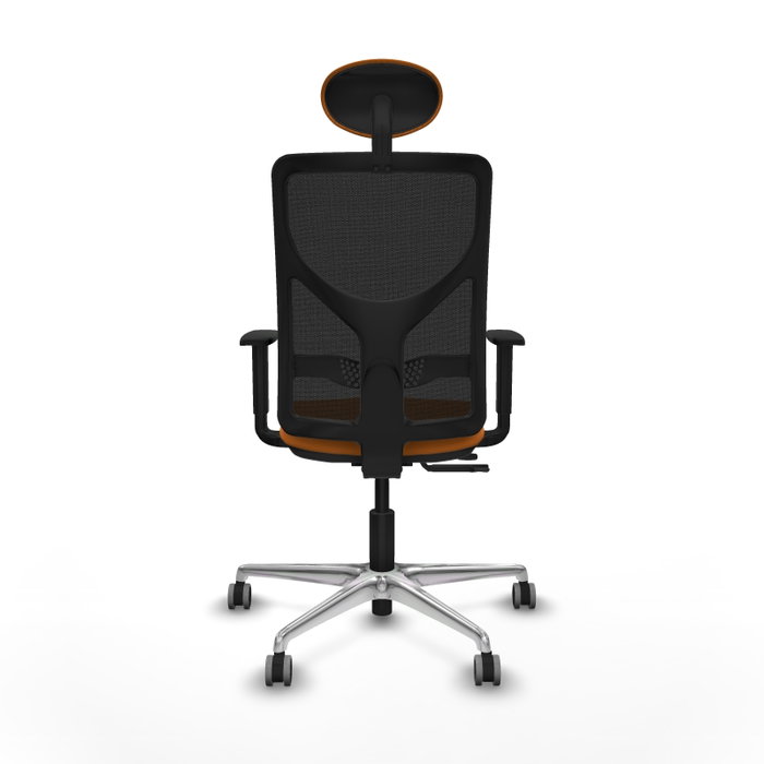 PIQUERAS Y CRESPO Silla de oficina Motilla Naranja y Negro