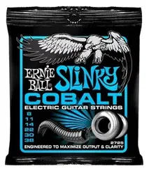Ernieball Juego Eléctrica S. Cobalt Extra 8-38 Cuerdas para Guitarra