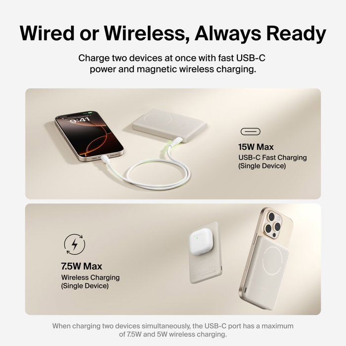 Belkin BoostCharge Slim 5000mAh MagSafe 7,5W BPD020hqSA Belkin BoostCharge Slim 5000mAh MagSafe 7,5W BPD020hqSA