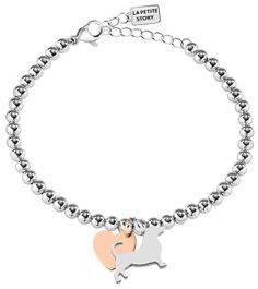 La Petite Story Pulsera Dog & Kitty Basset Hound SS Gris
