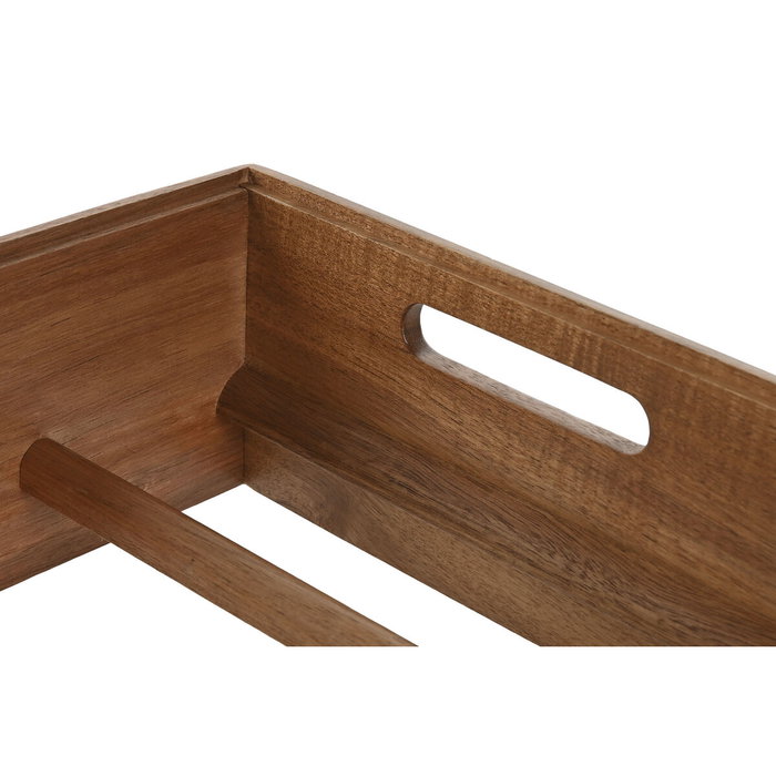 DKD Home Decor Botellero de Acacia Apilable Natural de 3 Compartimentos