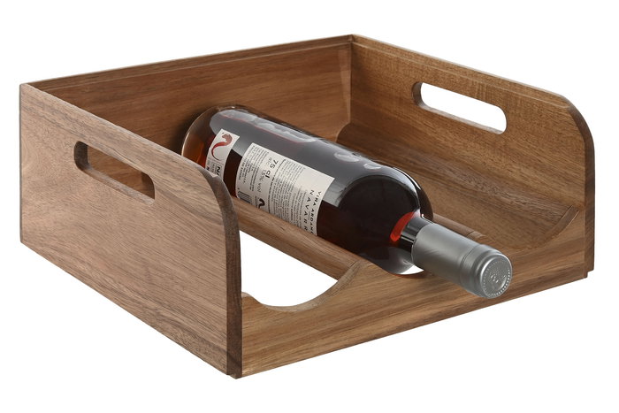 DKD Home Decor Botellero de Acacia Natural 26 x 12 x 29 cm