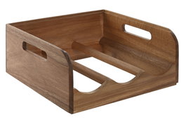 DKD Home Decor Botellero de Acacia Apilable Natural de 3 Compartimentos