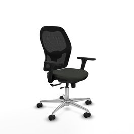 PIQUERAS Y CRESPO Silla de oficina Jorquera con mecanismo Sincro/Traslack, Tela Negra