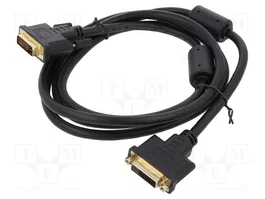 DeLOCK Cable de Extensión DVI-D 24+1 Macho a Hembra 2 m Negro