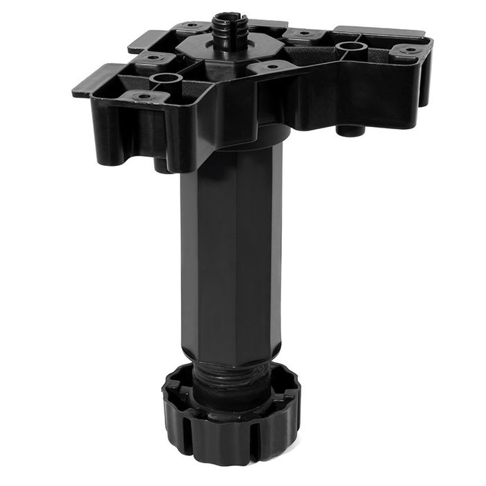 JUYPAL Pata Cocina Octo+ Regulable Negro Con Triangulo Extension 140-190 (Set de 4)