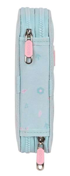 Plumier Doble Moos Garden Turquesa 12.5 x 19.5 x 4 cm (28 piezas)