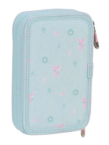 Plumier Doble Moos Garden Turquesa 12.5 x 19.5 x 4 cm (28 piezas)