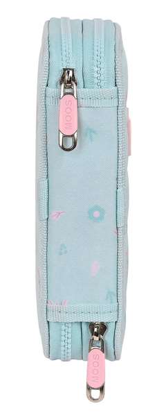 Plumier Doble Moos Garden Turquesa 12.5 x 19.5 x 4 cm (28 piezas)