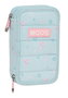 Plumier Doble Moos Garden Turquesa 12.5 x 19.5 x 4 cm (28 piezas)