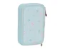 Safta Plumier Moos Garden Doble Pequeño 28 Pcs Azul Turquesa