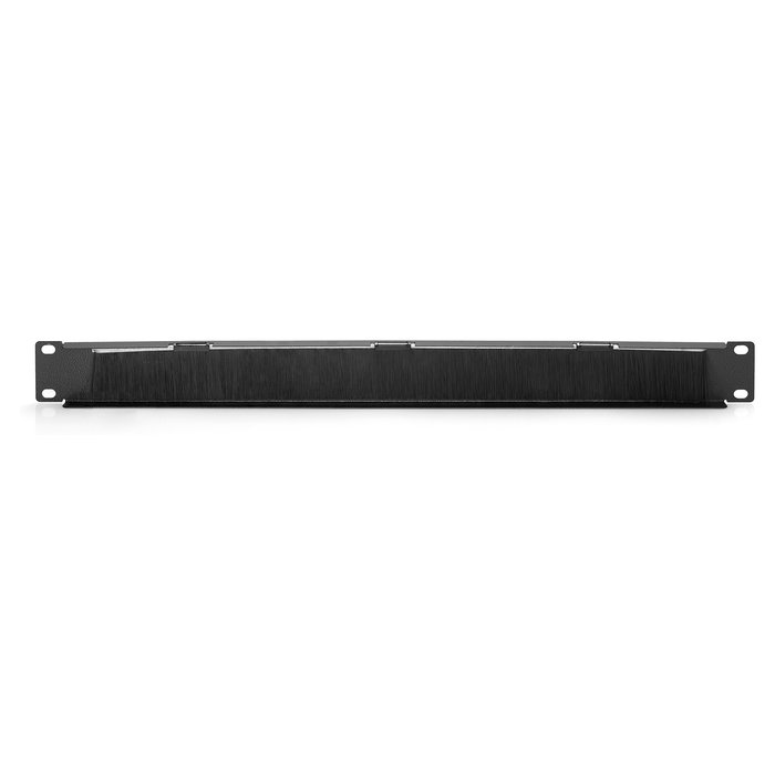 Digitus Kabelbürstenleiste 1HE 24x423mm negro, Regleta de cepillos para cables para armarios de 483 mm (19"), Negro