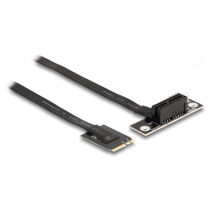 DeLOCK Adaptador M.2 Key A+E a PCIe x1 NVMe con cable de 20 cm, angular DeLOCK Adaptador M.2 Key A+E a PCIe x1 NVMe con cable de 20 cm, angular