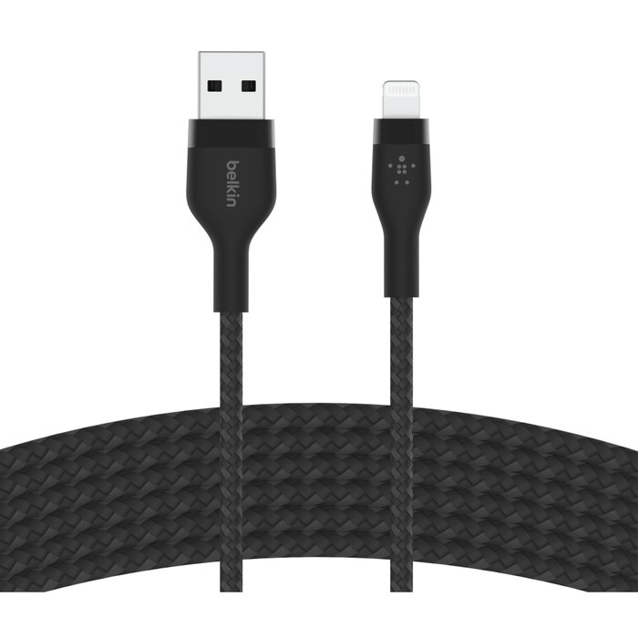 Belkin BoostCharge USB-A a Lightning Pro Flex 3m Negro
