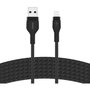 Belkin BoostCharge USB-A a Lightning Pro Flex 3m Negro