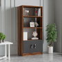 Hanah Home Vo14-Ba Juego de Muebles de Oficina Moderno con Mesa de Estudio 140cm, Tablero Melamina, Nogal y Antracita
