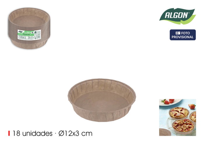 Inde Set de 24 Moldes para Horno de Papel 12 cm x 3 cm Inde Set de 24 Moldes para Horno de Papel 12 cm x 3 cm
