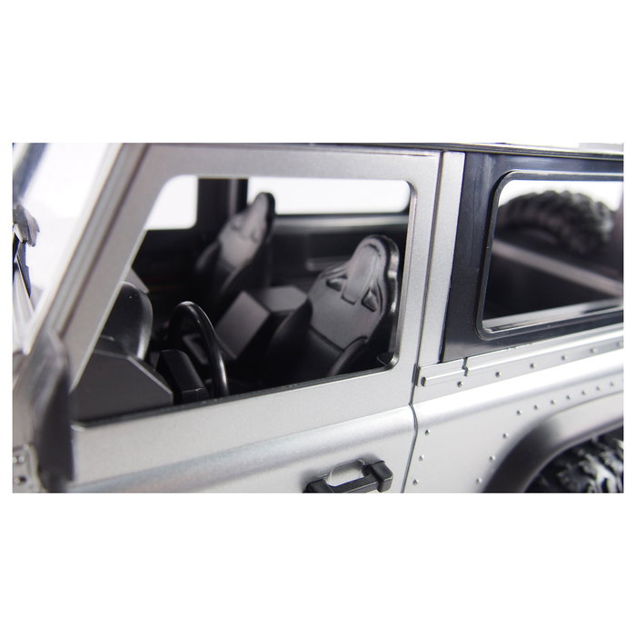 AMEWI D90X12 Camión Oruga RC Crawler 1:12 4x4 Con Motor Eléctrico, Batería LiIon 7.4V 1200mAh, Radio 2.4GHz, Color Negro/Plata, Para Niños 8+ Años