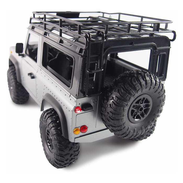 AMEWI D90X12 Camión Oruga RC Crawler 1:12 4x4 Con Motor Eléctrico, Batería LiIon 7.4V 1200mAh, Radio 2.4GHz, Color Negro/Plata, Para Niños 8+ Años