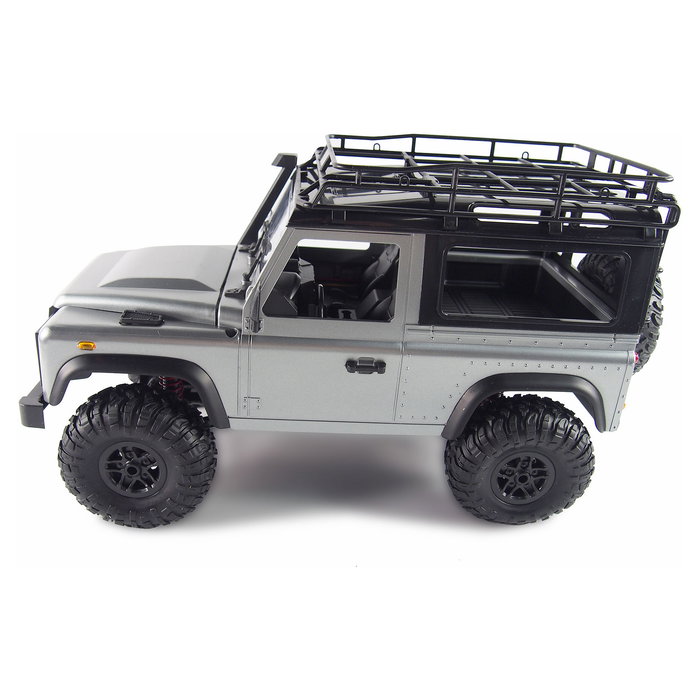 AMEWI D90X12 Camión Oruga RC Crawler 1:12 4x4 Con Motor Eléctrico, Batería LiIon 7.4V 1200mAh, Radio 2.4GHz, Color Negro/Plata, Para Niños 8+ Años