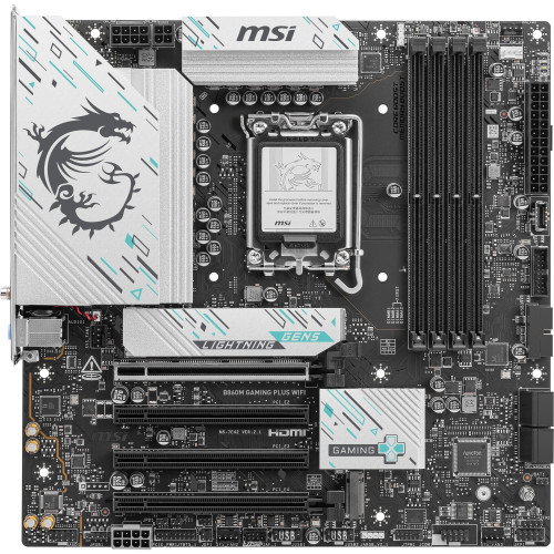 MSI 911-7E42-003 Placa Base B860M GAMING PLUS WiFi, Intel B860, 4 DDR5, WiFi 7, ATX