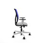 PIQUERAS Y CRESPO Silla de oficina Motilla con mecanismo Sincro, Gris claro y Azul