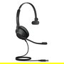 Jabra Evolve2 30 SE MS Mono Headset Alámbrico USB-A para Microsoft Teams, Auricular Monoaural Supraaural con Cancelación Pasiva de Ruido, Negro, Peso Ligero 92g