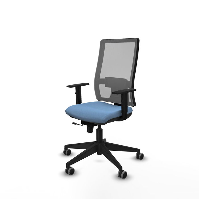 PIQUERAS Y CRESPO Silla de oficina Horna con mecanismo Sincro/Traslack Azul cielo y Gris