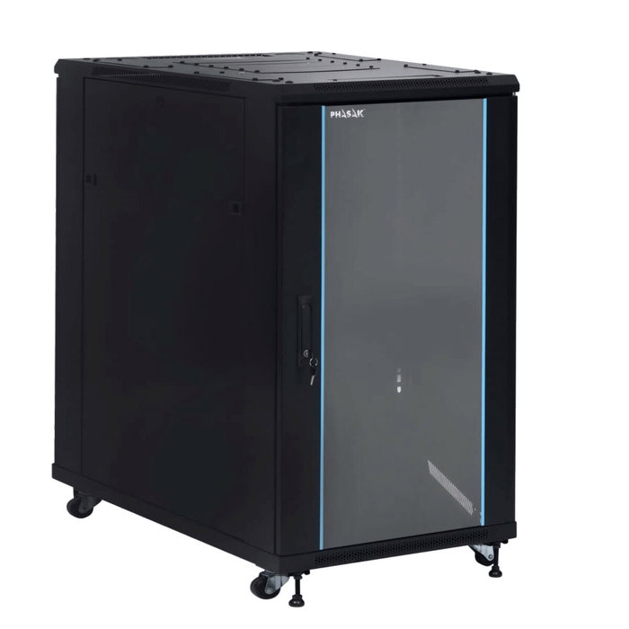 Phasak Armario Rack 19'' Phasak Pro 22U 600x1000 Negro Montado Phasak Armario Rack 19'' Phasak Pro 22U 600x1000 Negro Montado