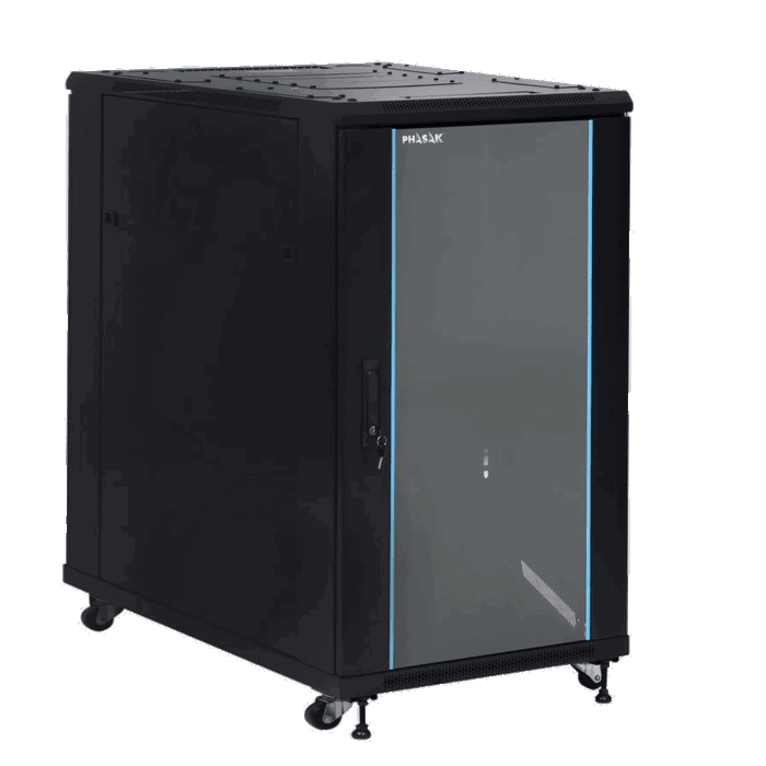 Phasak Armario Rack 19'' Phasak Pro 22U 600x1000 Negro Montado Phasak Armario Rack 19'' Phasak Pro 22U 600x1000 Negro Montado