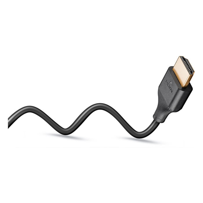Goobay Cable HDMI Slim High-Speed con Ethernet 4K @ 60Hz, 1m, Negro