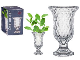 Giftdecor Copa de Vidrio Diamantes Transparente (Pack de 6)