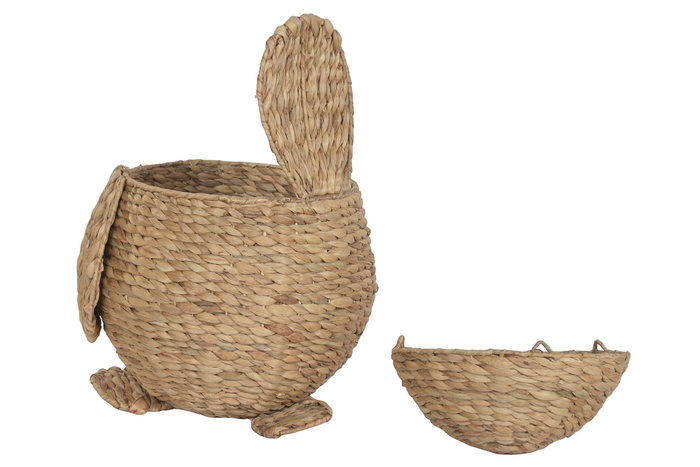 DKD Home Decor Cesta Jacinto de Agua Metal Pinguino Natural