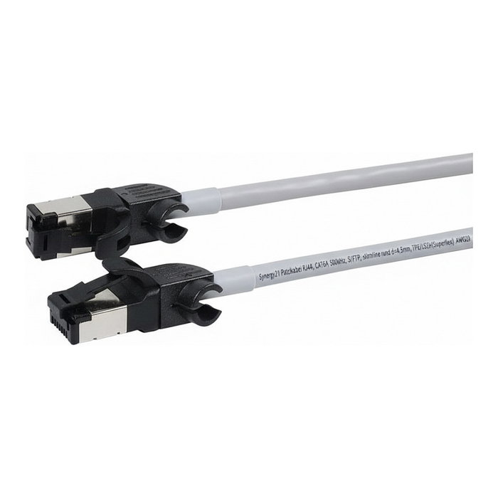 Synergy21 Patchkabel RJ45 CAT6A 7,5m Gris S/FTP Slimline Synergy21 Patchkabel RJ45 CAT6A 7,5m Gris S/FTP Slimline