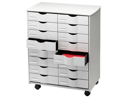 Paperflow Mueble auxiliar de 16 cajones negro