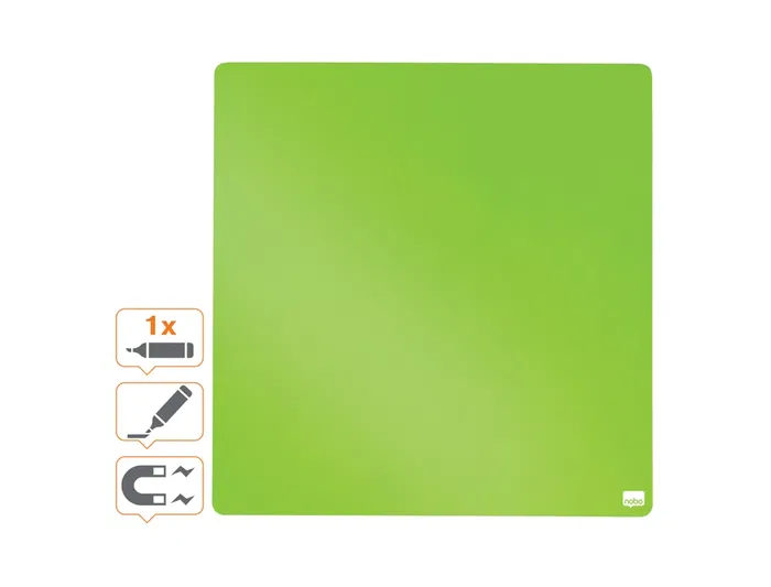 Nobo Pizarra Magnética Blanca 36x36 cm Negro para Hogar