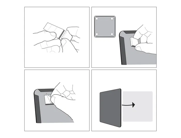 Nobo Pizarra Magnética Blanca 36x36 cm Negro para Hogar