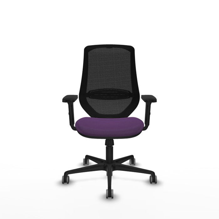 PIQUERAS Y CRESPO Silla de oficina Mardos con mecanismo Sincro, Morado y Negro