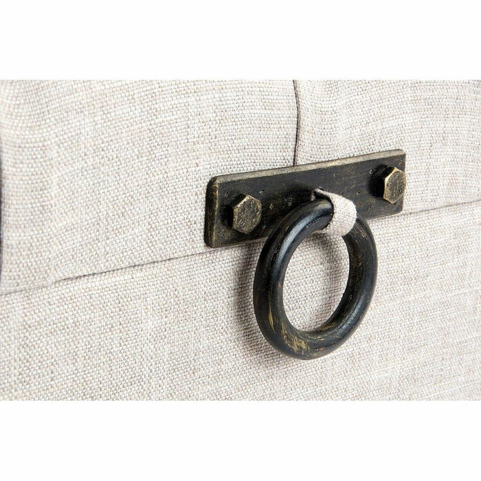 DKD Home Decor Descalzadora Loft Beige Lino y MDF 101 x 42 x 43 cm