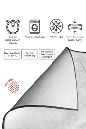 Mijölnir CT-5069 Juego de Alfombrillas de Baño 2 Piezas Antideslizante Antibacteriano Lavable a Máquina Poliéster 40 x 60 cm y 60 x 100 cm