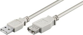 MicroConnect Cable de Extensión USB 2.0, USB-A Macho a Hembra, 0.5m