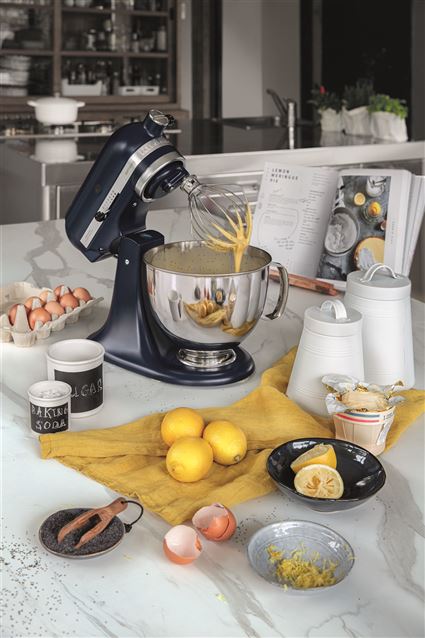 KitchenAid Artisan 5KSM175PSEIB Batidora Amasadora 4.8L, Color Ink Blue, 10 Velocidades, 300W, Batir Amasar Mezclar
