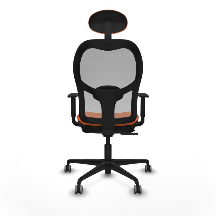 PIQUERAS Y CRESPO Silla de oficina Jorquera Naranja y Gris con Mecanismo Sincro/Traslack PIQUERAS Y CRESPO Silla de oficina Jorquera Naranja y Gris con Mecanismo Sincro/Traslack