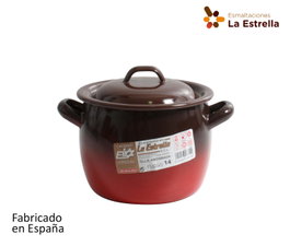 La Estrella Colección Fuego Olla Abombada con Tapa 12 cm - 1.3L (Pack de 4 unidades)