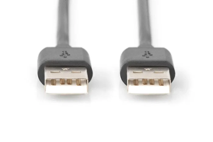 Digitus Cable USB 2.0 A a A de 1 m, Negro