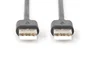 Digitus Cable USB 2.0 A a A de 1 m, Negro