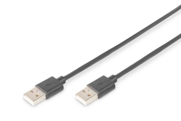 Digitus Cable USB 2.0 A a A de 1 m, Negro