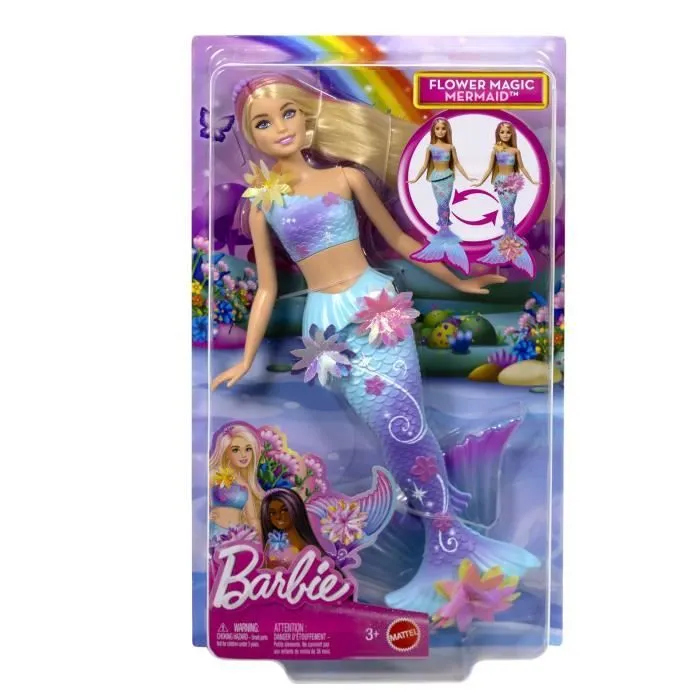 Barbie Sirena Magia Floral Rubia con Flores Sorpresa Barbie Sirena Magia Floral Rubia con Flores Sorpresa