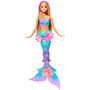 Barbie Muñeca Sirena Florece Mágicas JDM72 Mattel Rubia con Flores Sorpresa y Cola Degradada