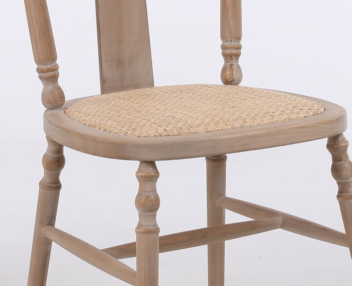DKD Home Decor Silla de Cedro y Ratán Natural